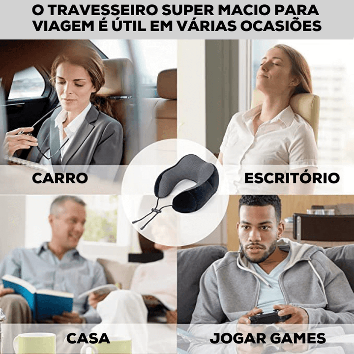 Travesseiro Lux - Super Macio para Viagem