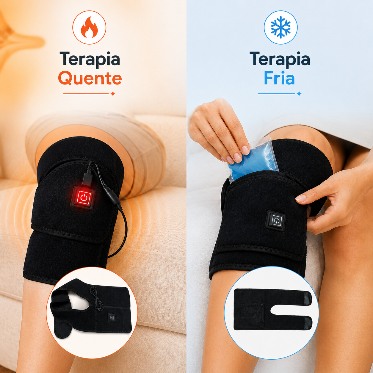 Joelheira Terapêutica Com Aquecimento