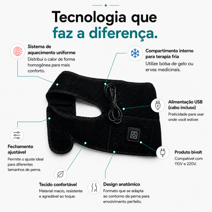 Joelheira Terapêutica Com Aquecimento