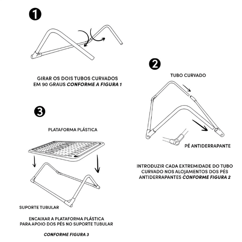 Apoio Ergonômico Inclinável para Pés