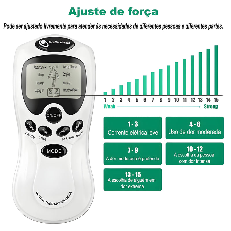 ShockFisio TENS - Aparelho de Fisioterapia Choquinho Portátil + Brinde