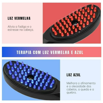 LumiVita – Escova Capilar com Vibração, Nano Spray e Luz LED