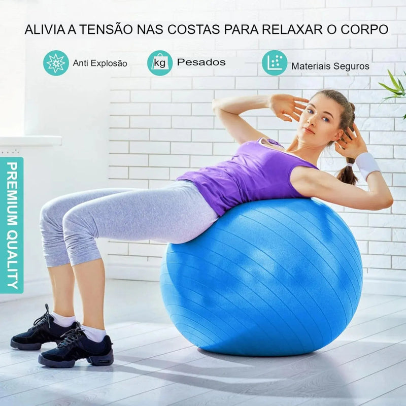 Bola Suíça Para Pilates e Ginástica - 55 cm