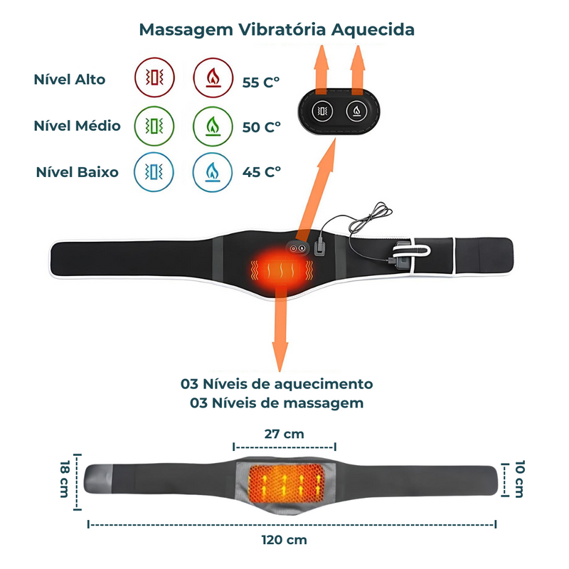 Cinto Carbon - Aquecimento + Vibração
