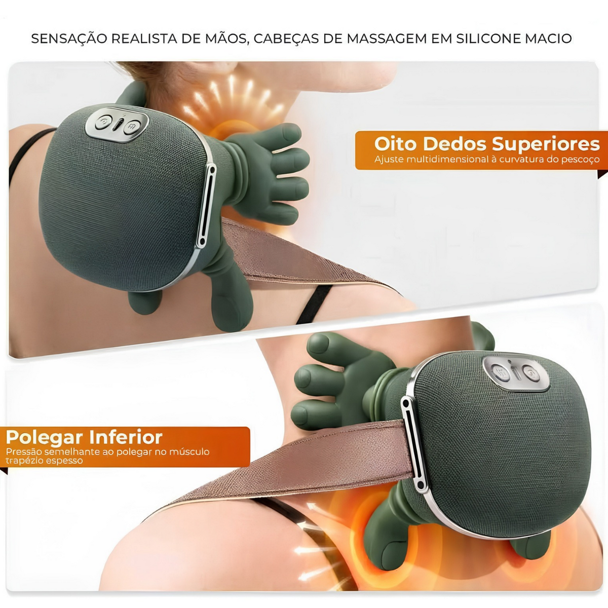 RelaxFit – Massageador de Pescoço e Ombros com Aquecimento