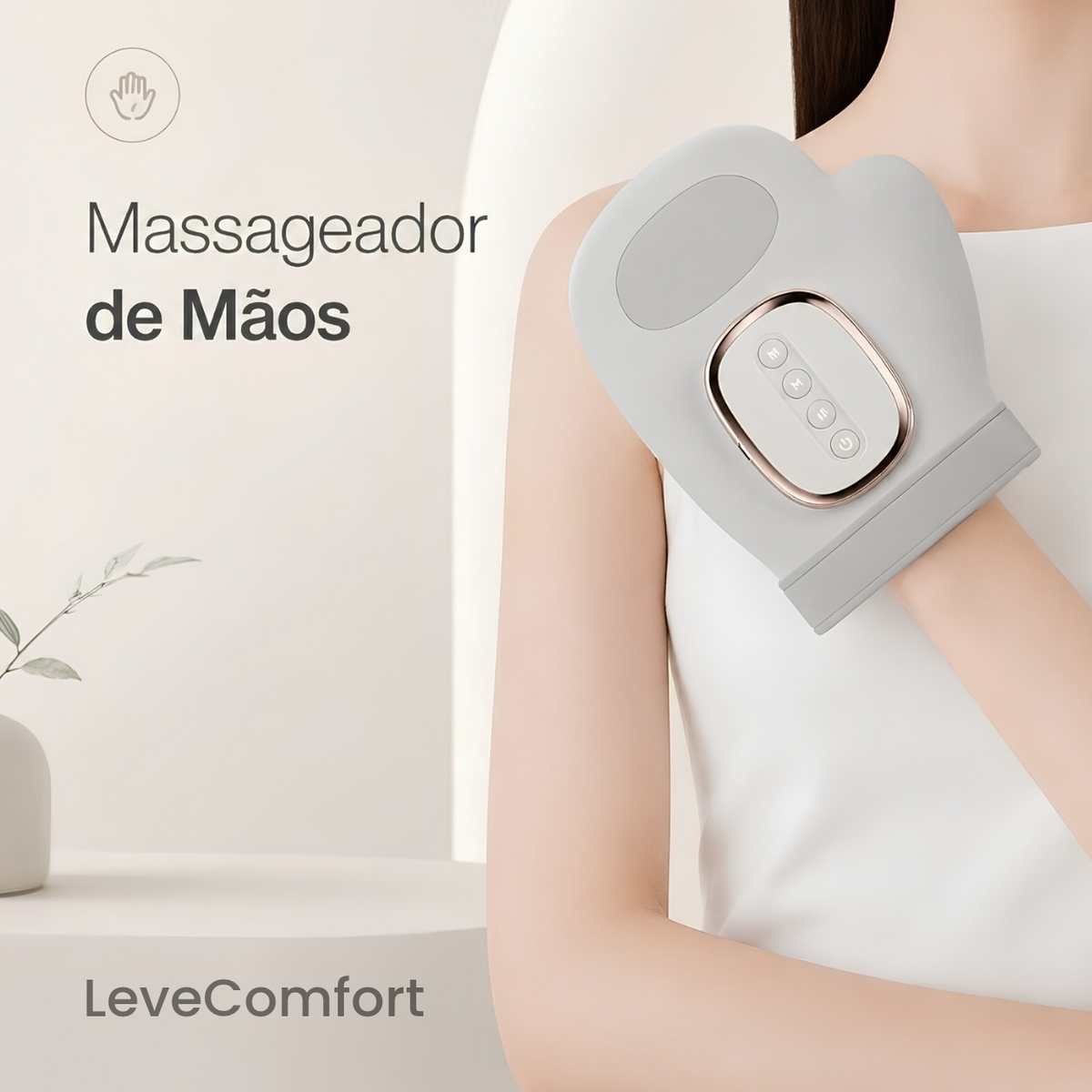 LeveComfort - Massageador de Mãos com Aquecimento e Compressão