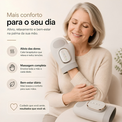 LeveComfort - Massageador de Mãos com Aquecimento e Compressão