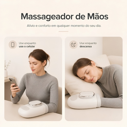 LeveComfort - Massageador de Mãos com Aquecimento e Compressão